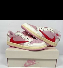 Jordan 1 Low OG SP Travis Scott "Sail Tropical Pink" size 3Y New