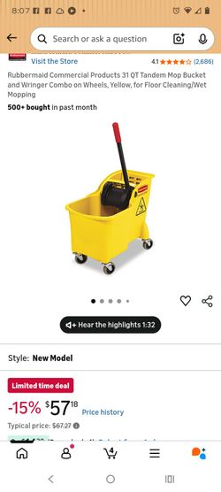 Rubbermaid Commercial Products 31 QT Tandem Mop Bucket