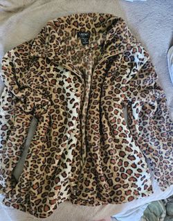 Oversized Cheetah Print Jacket 