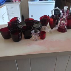 Ruby Red Dishes 
