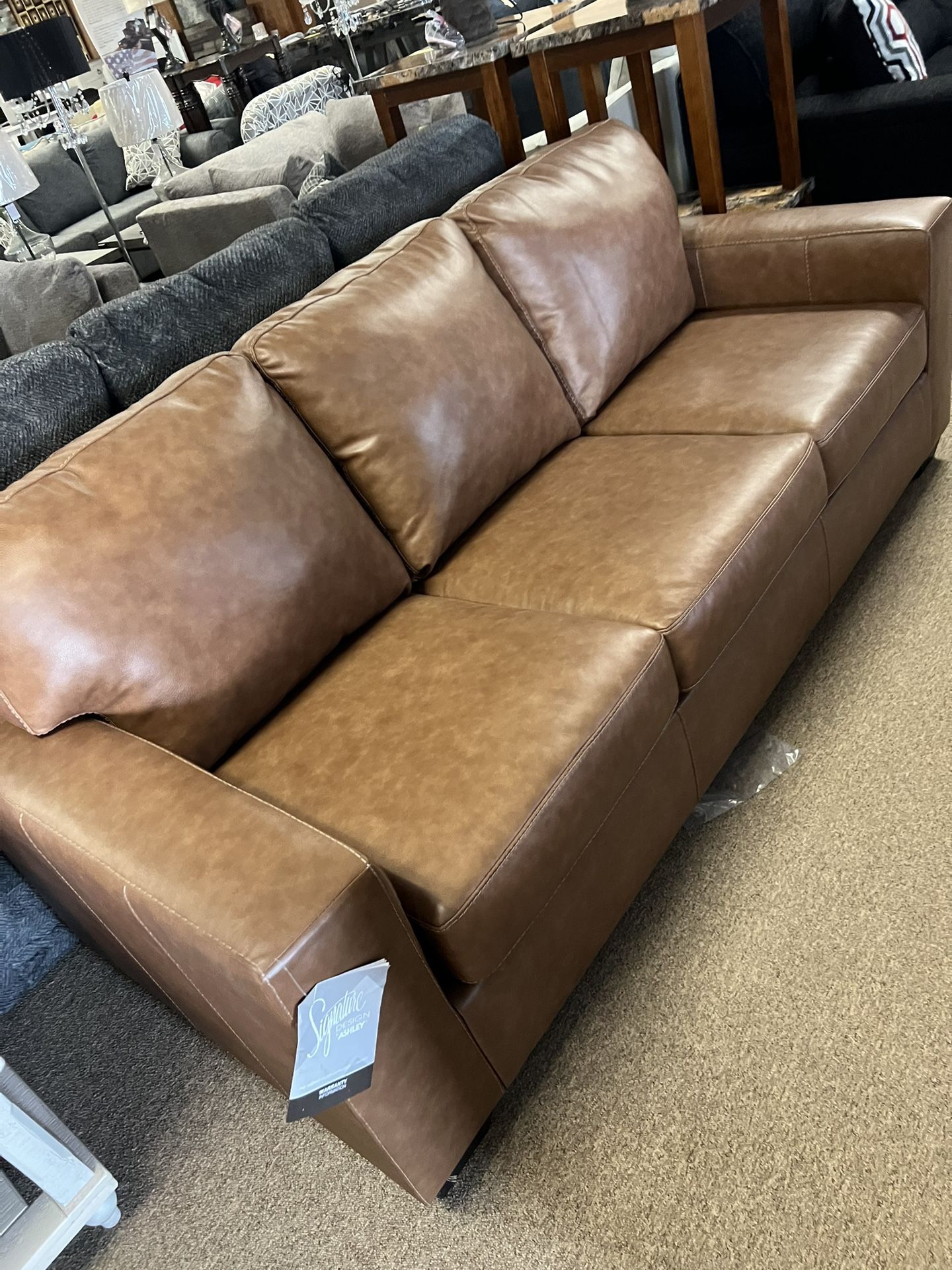 Carmel Leather Nice Couch!