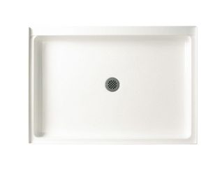 Swan Veritek 34 in. x 42 in. Single Threshold Center Drain Shower Pan in White
