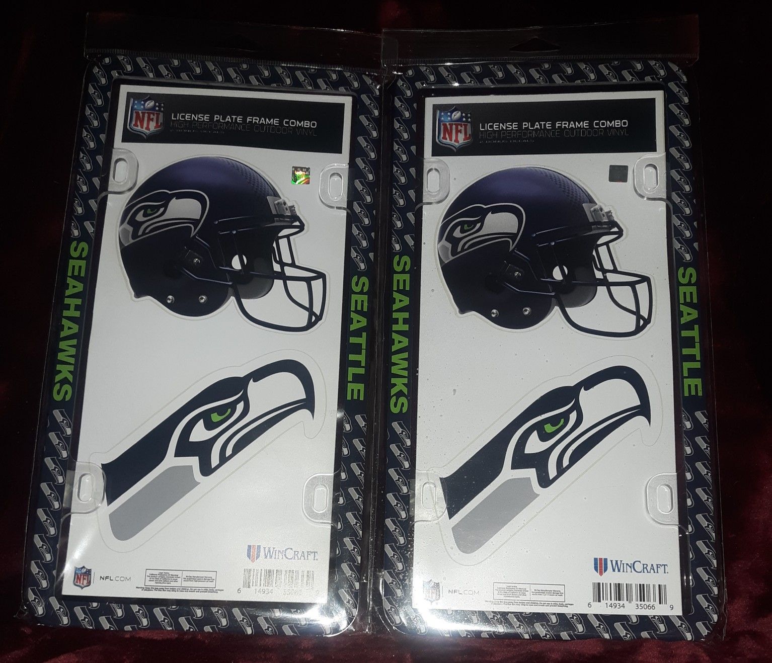 Seattle Seahawks License Plate Holders