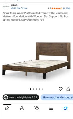 Full sized bed