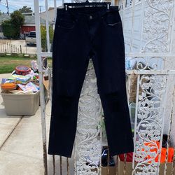 Levi 511 W 32 X L32 Distressed Skinny Jeans