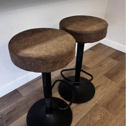 Bar Stools Adjustable Cognac 2 
