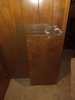 46×46 solid glass table top