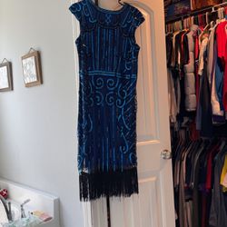 Blue Flapper Dress 