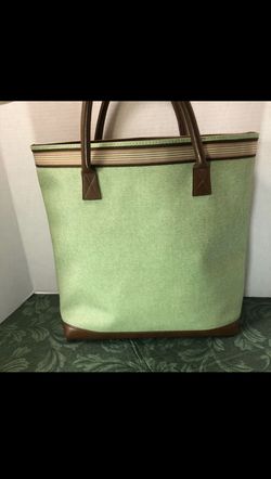 Handbag Tote Green & Brown