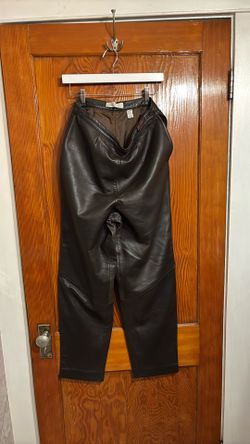 Size 14 Brown Lambskin Leather Pants