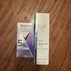 Dove & Degree Clinical Deodorant Bundle - $10