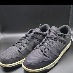 NIKE DUNK LOW BLACK CANVAS ATHLETIC SNEAKER - DV7211-001 -