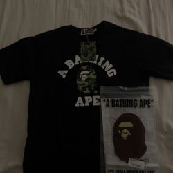 BAPE ABC Camo College Tee Black/Green