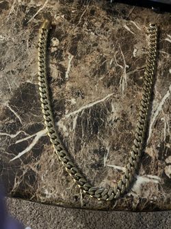 Men’s Cuban link 21 inch gold plated chain