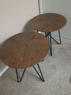 2 Small Wood tables