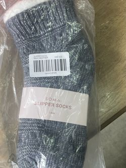 Soma Slipper Socks Navy Heather One Size