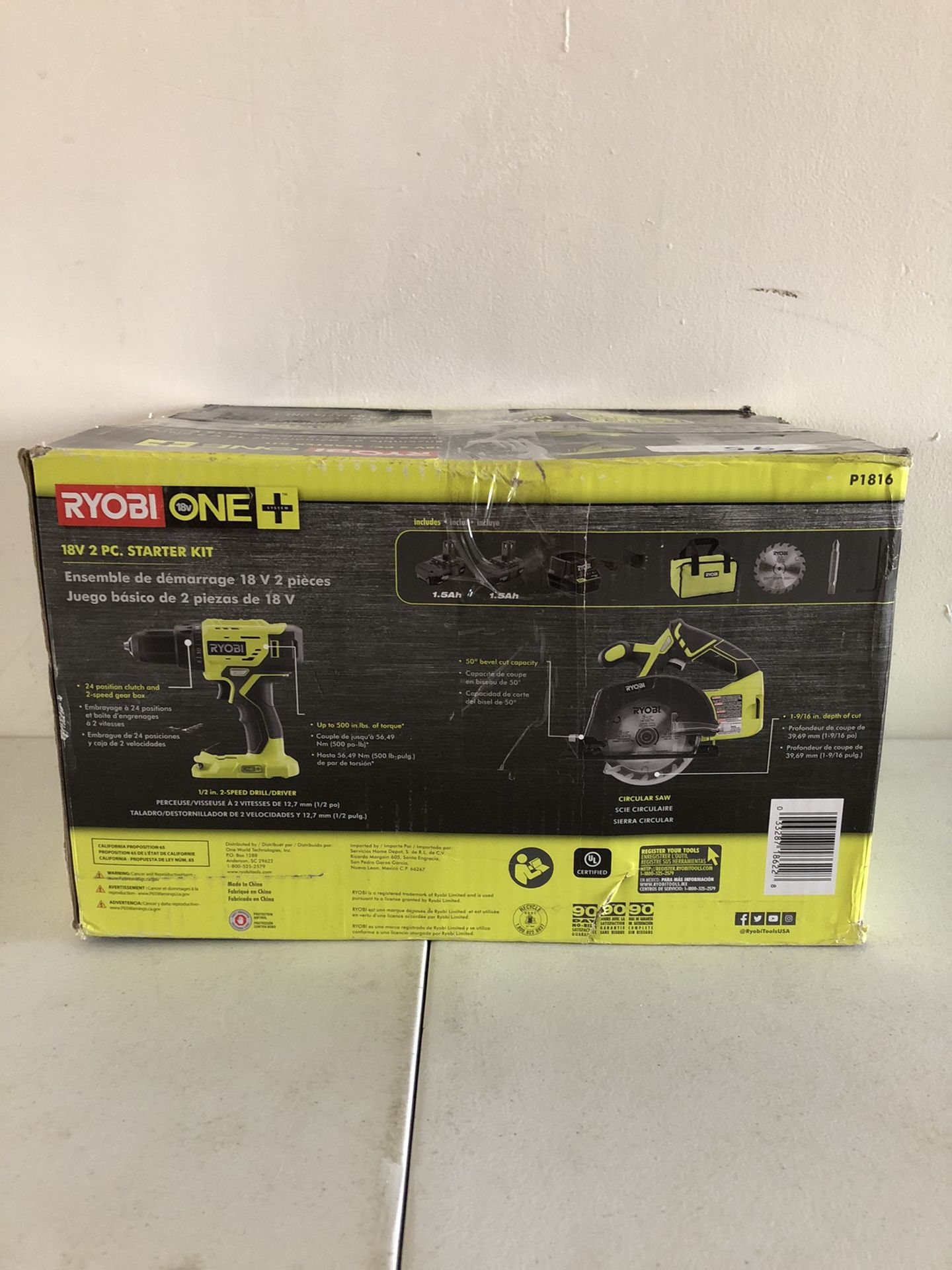 Circular Saw Ryobi 12 Piece Combo Kit RYOBI 18 Volt ONE+ Lithium