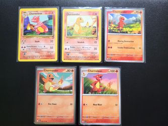 Pokémon Charmander & Charmeleon Cards