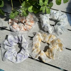 Handmade flowers Sweet Hair Tie 4 Pieces Set