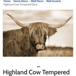 Highland Cow Tempered Glass