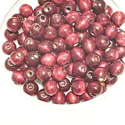 Lot Of 100 9mm Wooden Beads 