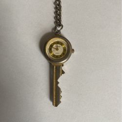 Rumours Stainless Gold Tone Key Keychain Watch 