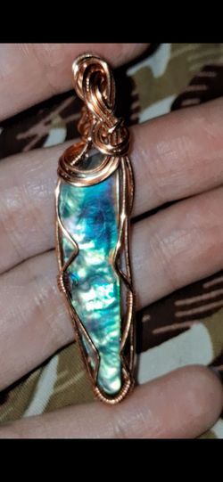 Abalone shell handcrafted pendant