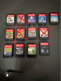 Nintendo switch games and carry case