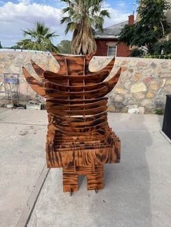 Wooden fishbone chair
