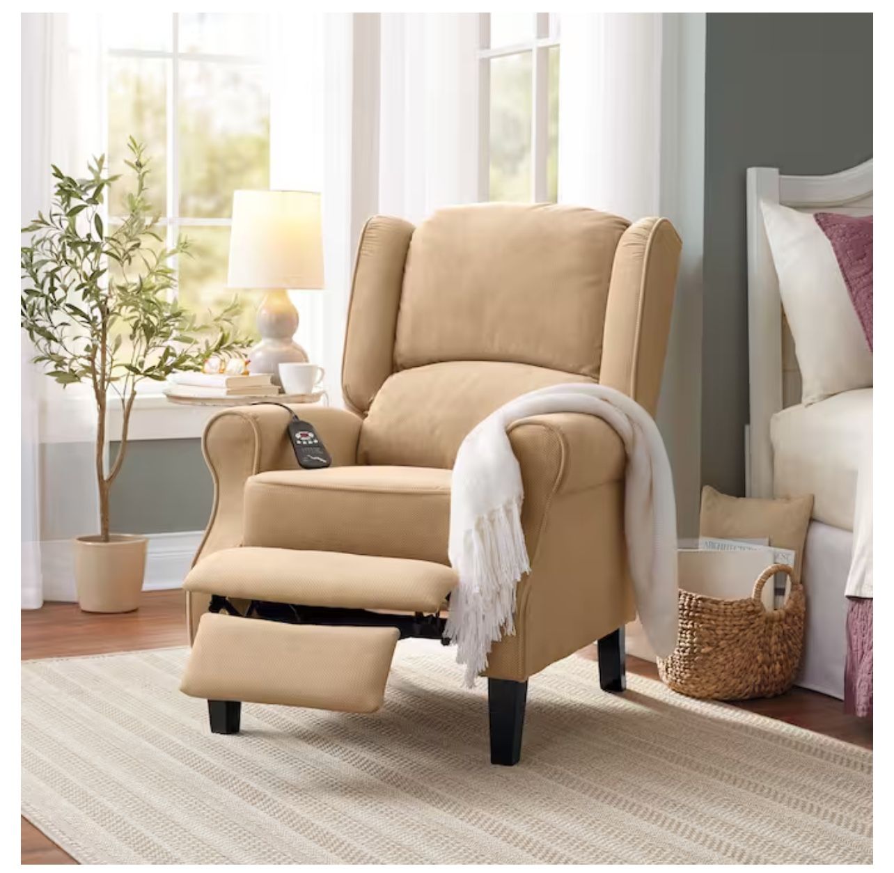 Massage Wingback Recliner W/ Heat