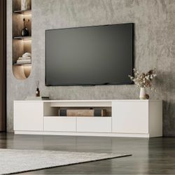 78.7" White Modern TV Stand / Media Console for TVs up to 75"