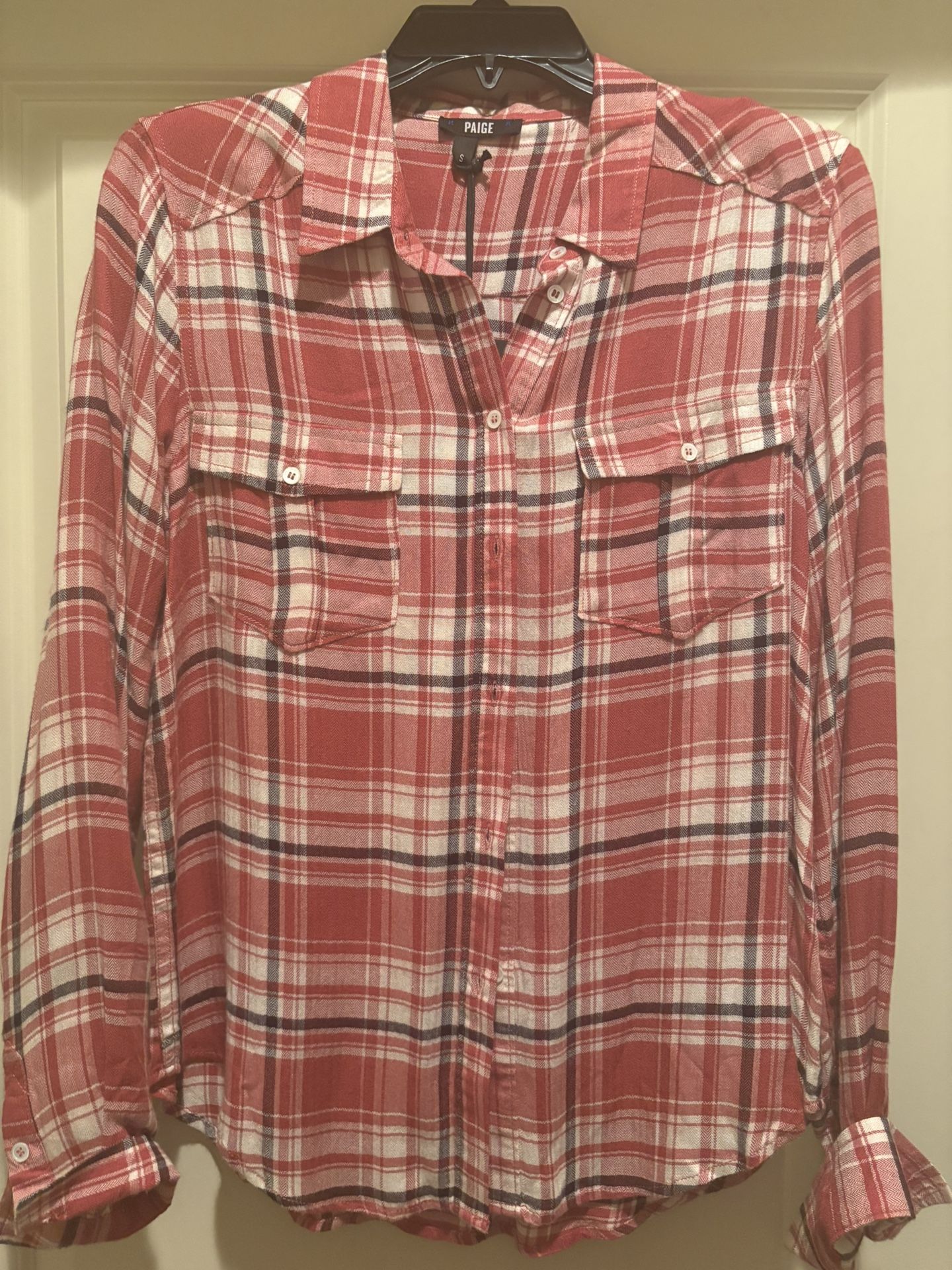 Paige Women’s Plaid Button Down Shirt - Size Small NWT