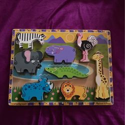 Educational animal block board for kids