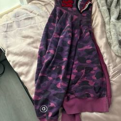 Purple Bape Zip Up 