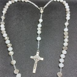 White Clear Gray Rosary 