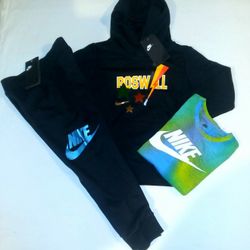 Nike Boys Youth 3pc Hooded Jogger  & Tee Set- 6y 