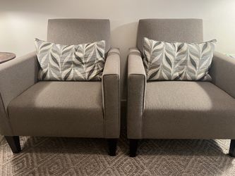 2 Crate and Barrel Upholstered Chairs