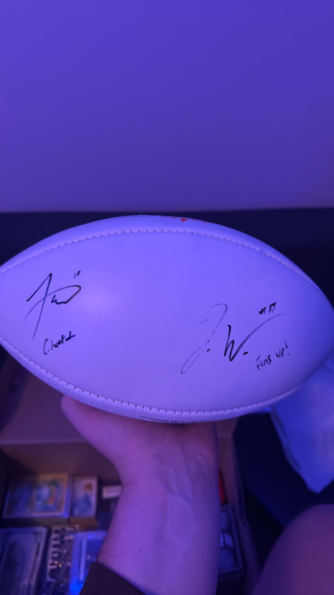 Tyreek Hill And Jaylen waddle Signed Football Autograph