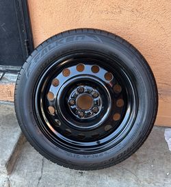 1 GOOD USED RIM & TIRE FOR SPARE NISSAN SENTRA 16X6 1/2  5X4.5 205/55R16 FALKEN TIRE $50 PICKUP ONLY