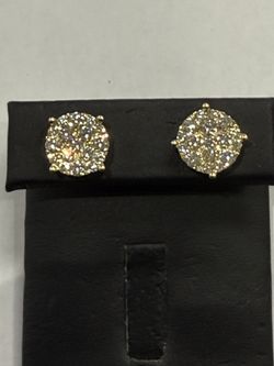 10k gold earrings with Diamonds 845237-1