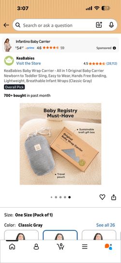 Keababies baby carrier