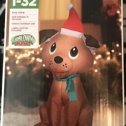 Puppy Dog Christmas Blow Up Decoration 