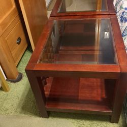 2 Redwood End Tables