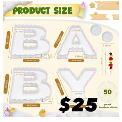 Baby Letters Charcuterie Tray Set NEW IN BOX