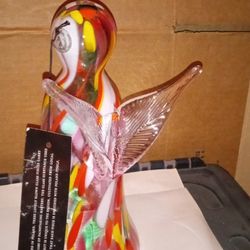 Glass Blown Angel From Poland Handmade