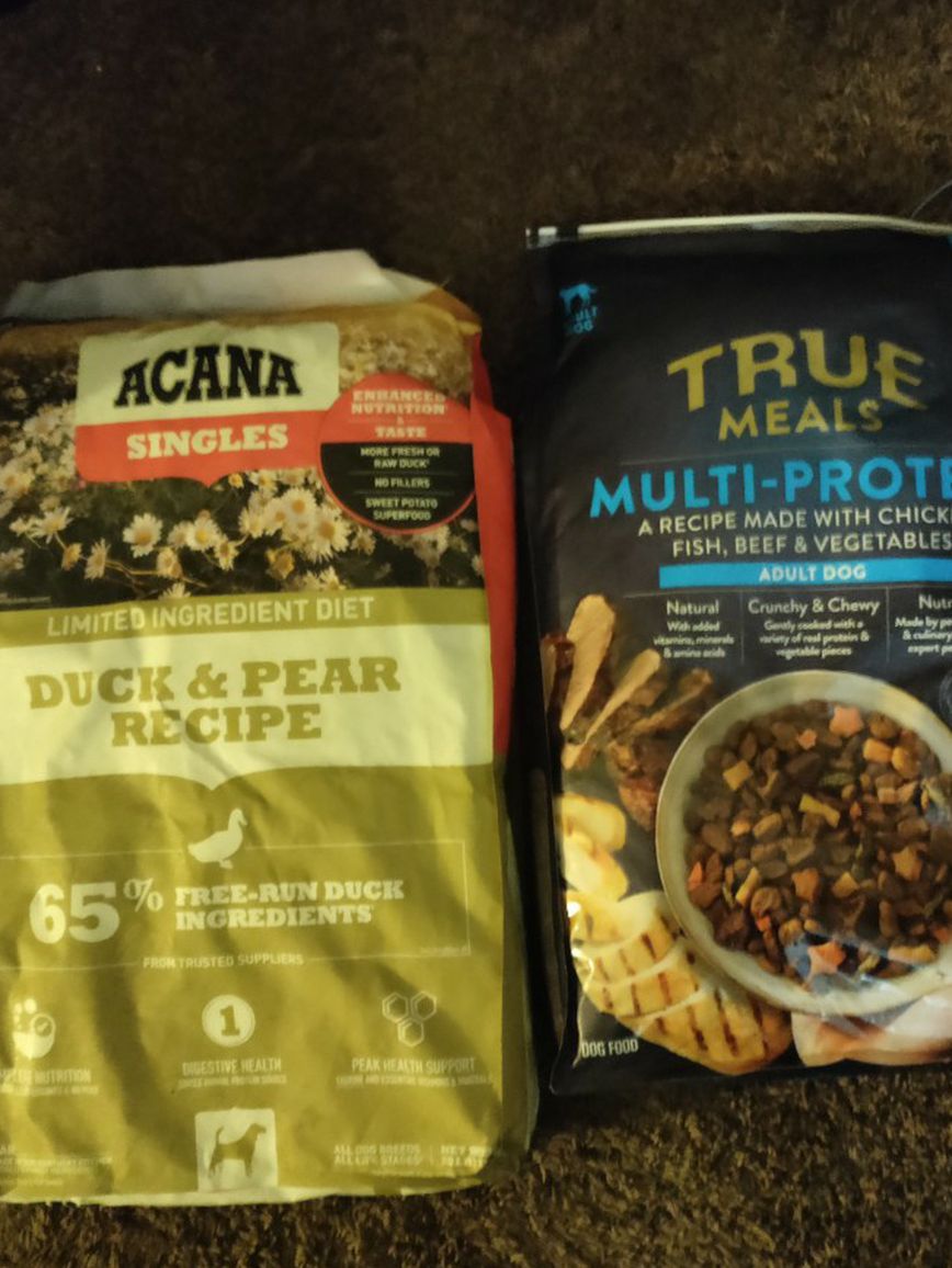 ACANA Dog Food Half Price For Both Bags They Coast 215 Plus Tax For Both Together Each Bag Is $100 Plus Tax One Bag Is 20LB Bag The Other Is 25LB