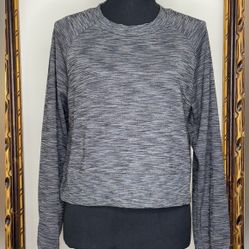 Aritzia's Community grey cropped long sleeve top