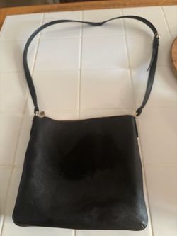 Black Leather Crossbody Camera Bag