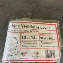 Turbine Ventilator Cover Size 12” To 14” Manufactured With Heavy Duty Canvas Nylon Draw String 