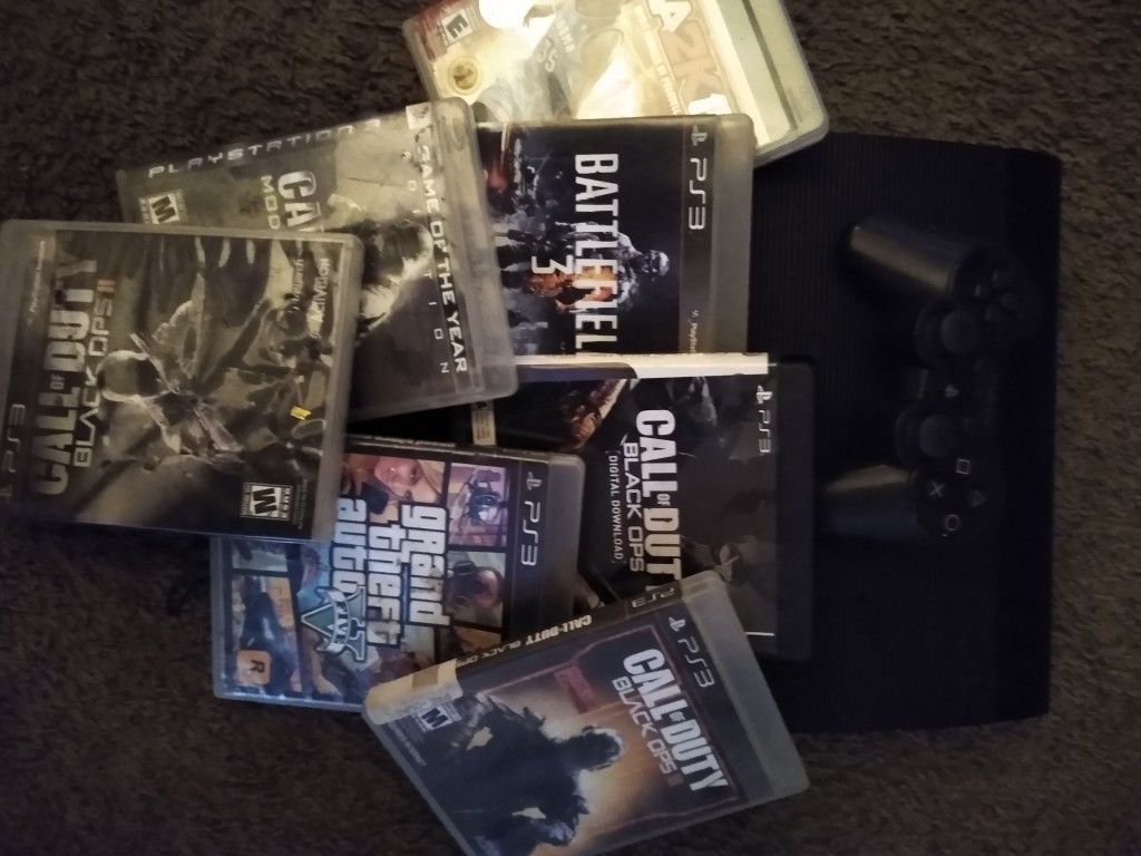 PS3 7 games and one controller